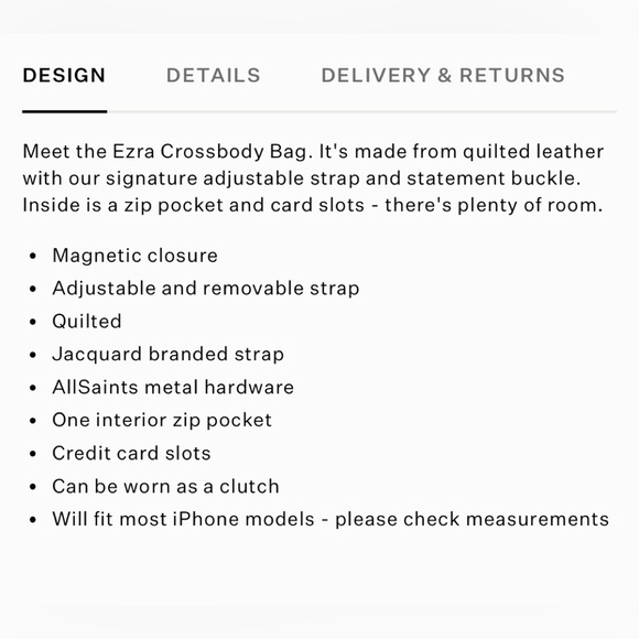 ALLSAINTS Ezra quilt crossbody. - Picture 6 of 11